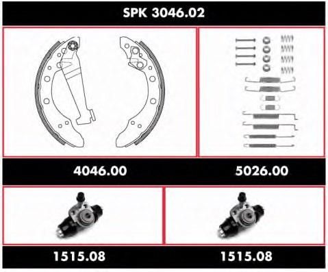 REMSA SPK 3046.02 Brake Set, drum brakes
